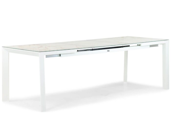Lifestyle Garden Furniture Alicante dining tuintafel uitschuifbaar 180/240 x 90 cm – Wit
