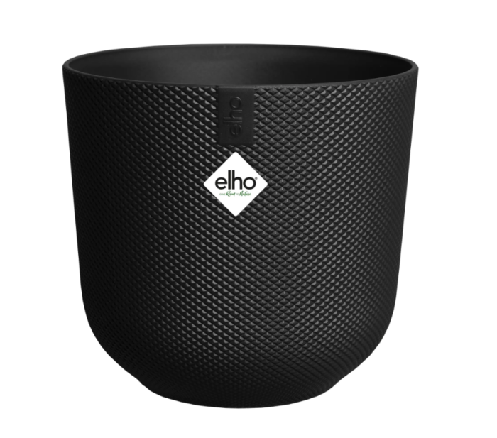 Elho Jazz rond mini 9 cm living black bloempot – zwart