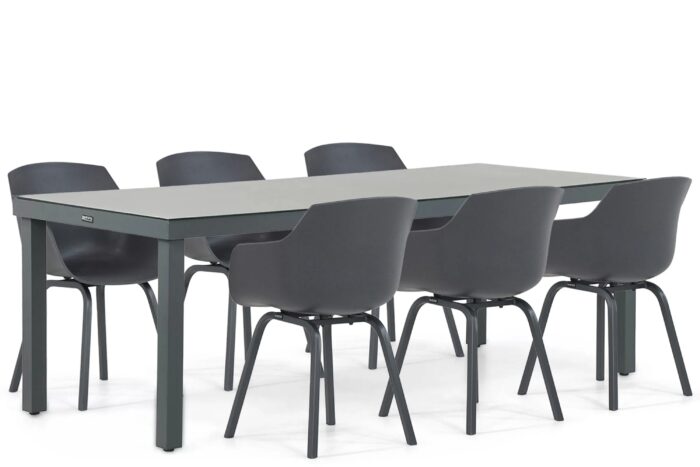 Lifestyle Garden Furniture Salina/Porto 220 cm dining tuinset 7-delig – Grijs-antraciet