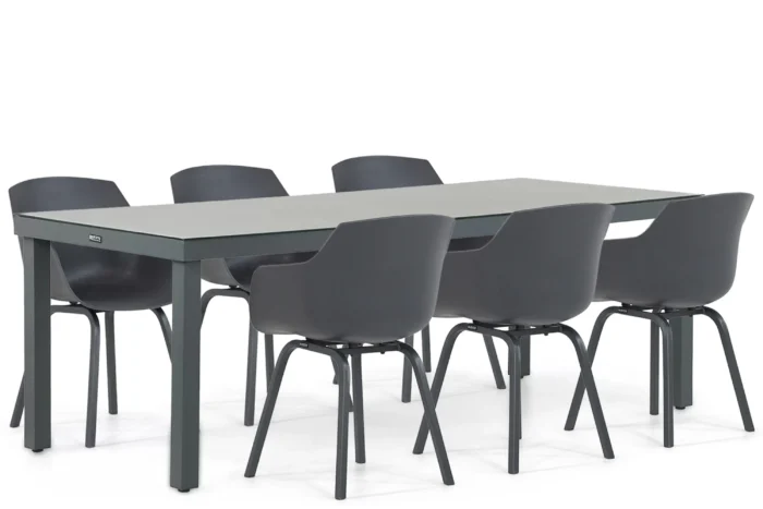 Lifestyle Garden Furniture Salina/Porto 220 cm dining tuinset 7-delig - Grijs-antraciet