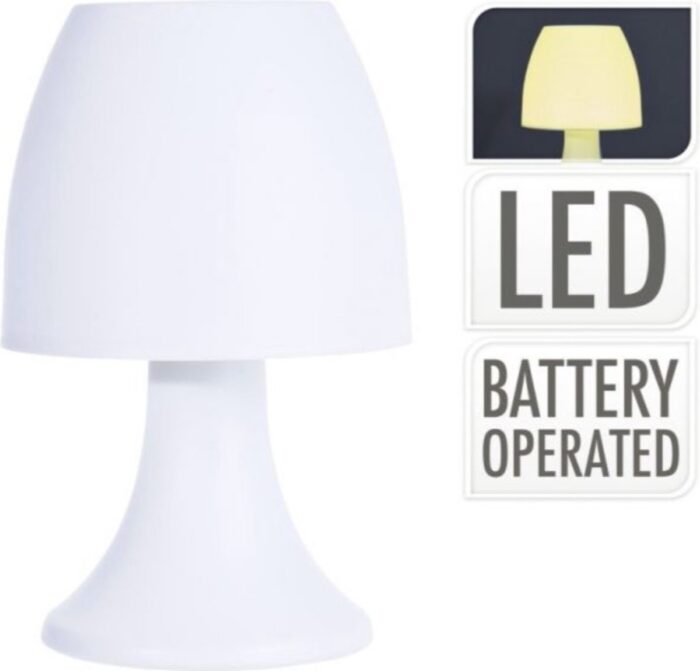 Nampook Tafellamp led warm white h19 cm – wit