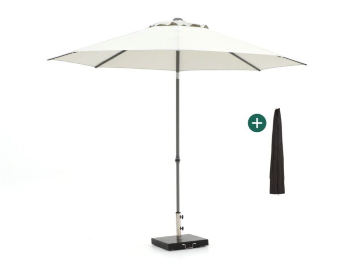 Shadowline Push-up parasol ø 300cm Laagste prijsgarantie! – Wit