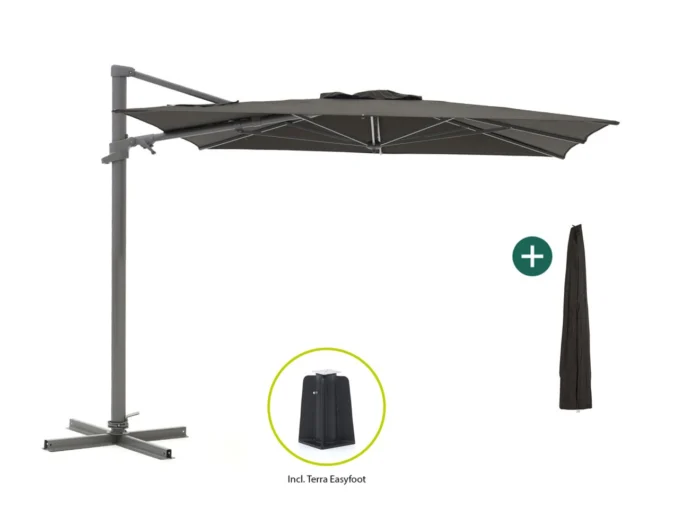 Shadowline Francisco zweefparasol 300x300cm - Grijs