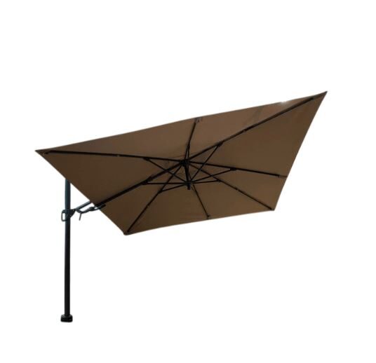 Borek Barletta vrijhangende zweefparasol 3×3 m. taupe – bruin