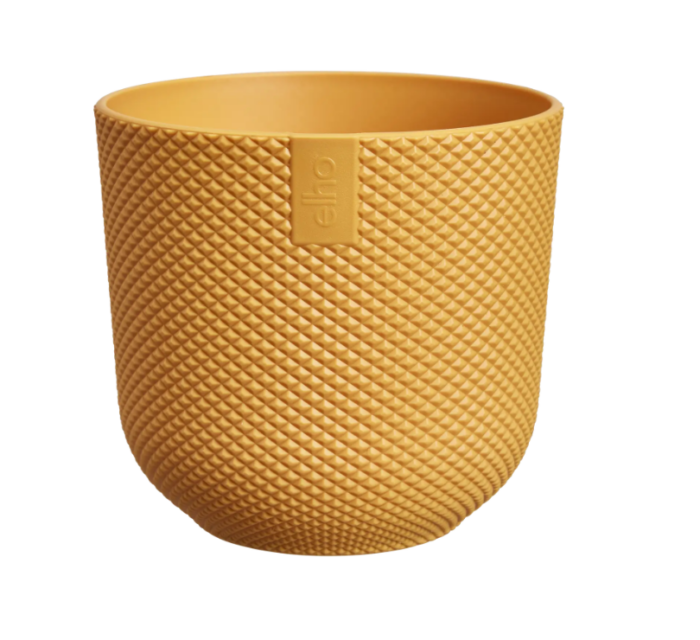 Elho Jazz rond mini 9 cm amber geel bloempot