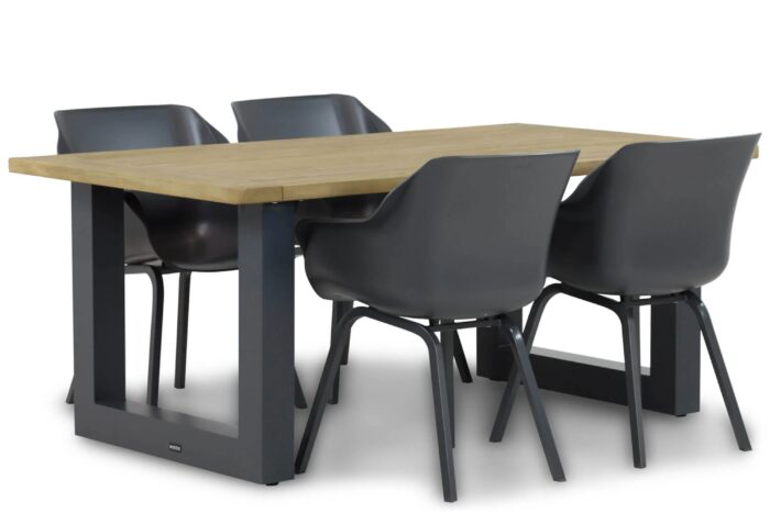 Hartman Sophie element/Talai 180 cm dining tuinset 5-delig – Grijs-antraciet