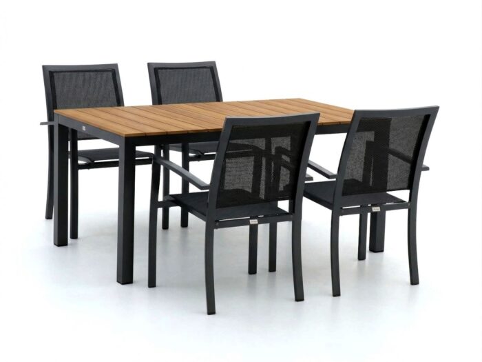 Bellagio tuinmeubelen Bellagio Anzio/Fidenza 160cm dining tuinset 5-delig stapelbaar Laagste prijsgarantie!
