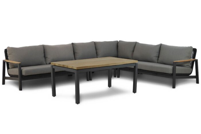 Coco Ralph/Riviera 140 cm hoek loungeset 5-delig – Grijs-antraciet