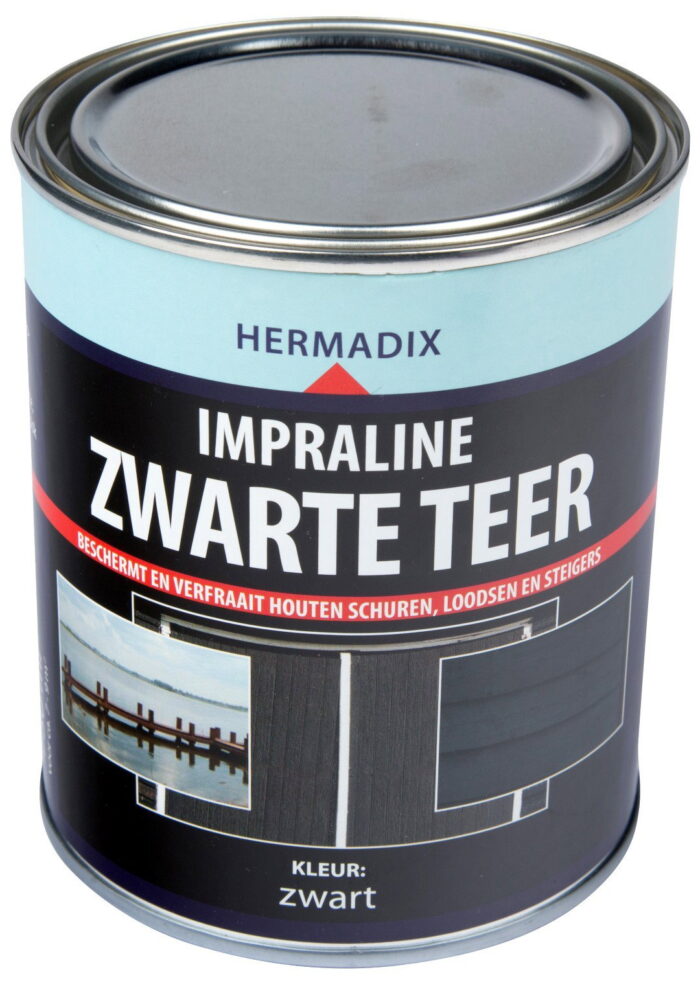 Hermadix Impraline zwarte teer 750 ml – zwart