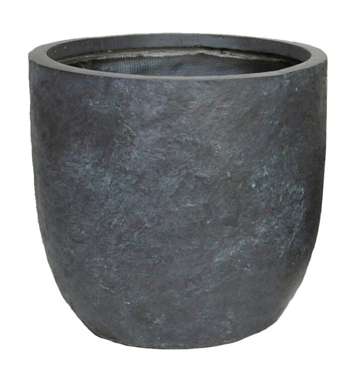 Mcollections Bloempot Arizona egg pot graphite d25h25 Fiberclay clayfibre – grijs