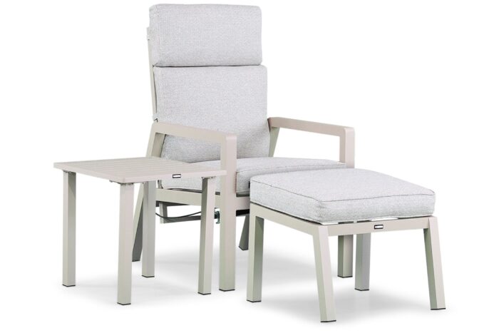 Lifestyle Garden Furniture Albelli bistroset 3-delig – Taupe-naturel-bruin