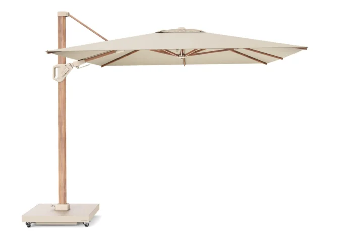 Platinum Challenger zweefparasol T2 premium 3.5x2.6m (excl. voet) champagne - Taupe-naturel-bruin