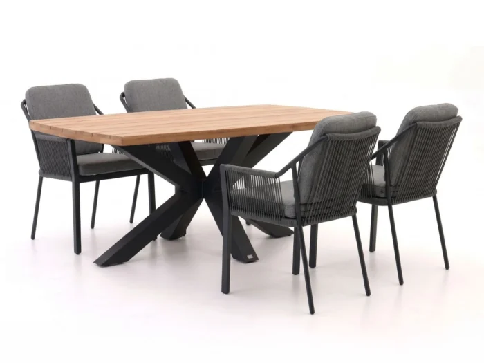 Tierra Outdoor Liv/Induno Deens Ovaal 180cm dining tuinset 5-delig stapelbaar