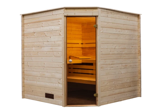 Sauna binnensauna hoekmodel 205x205cm / 40mm
