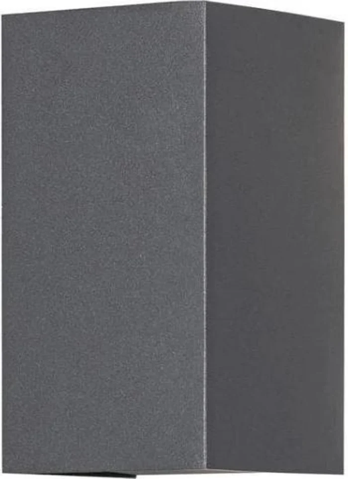 Konstsmide Cremona PowerLED 230V wandarmatuur flush met backlight 17cm, 3x 3W antraciet - zwart