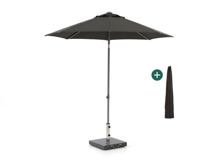 Shadowline Push-up parasol ø 250cm Laagste prijsgarantie! – Zwart