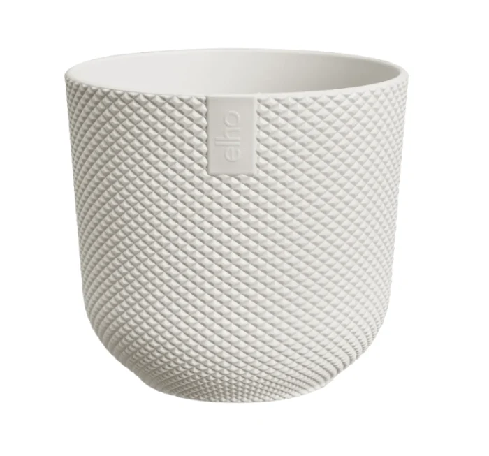 Elho Jazz rond mini 9 cm zijdewit bloempot - wit