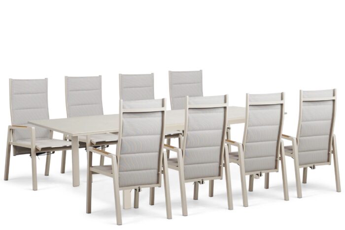Lifestyle Garden Furniture Essence/Tivario 200/300x97 cm dining tuinset 9-delig - Taupe-naturel-bruin