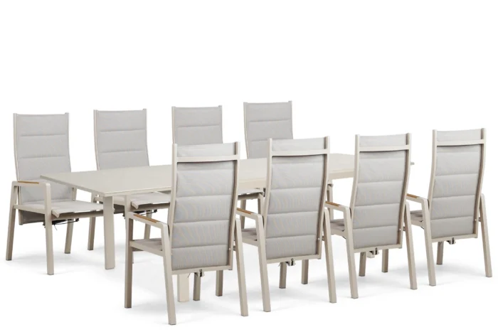 Lifestyle Garden Furniture Essence/Tivario 200/300x97 cm dining tuinset 9-delig - Taupe-naturel-bruin