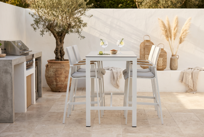 Lifestyle Garden Furniture Brandon barset 5-delig – Wit