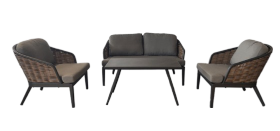 Oosterik home Loungeset Hawaii Nature Grey – grijs