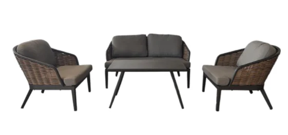 Oosterik home Loungeset Hawaii Nature Grey - grijs