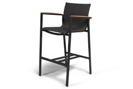 Tierra outdoor Foxx Barstoel Teak Charcoal – grijs;zwart