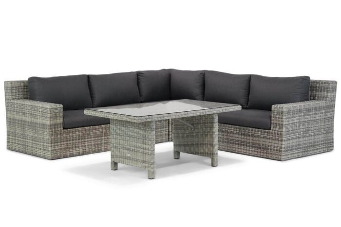 Garden Collections Amico/Napoli 145 cm dining loungeset 4-delig – Grijs-antraciet
