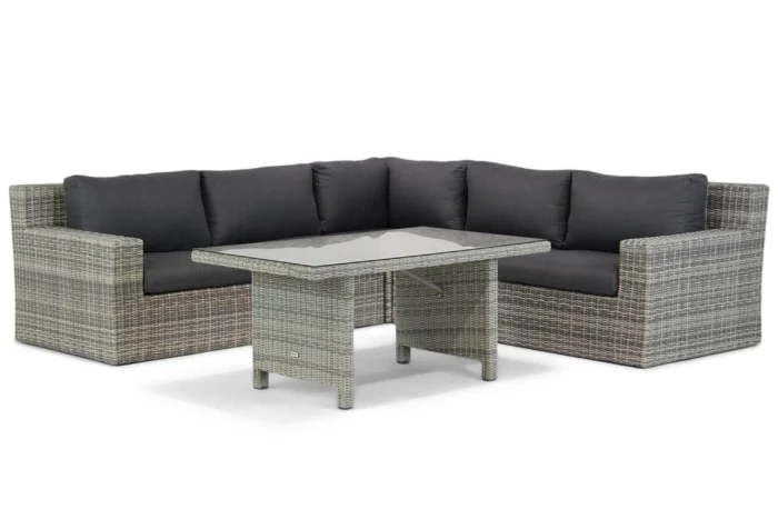 Garden Collections Amico/Napoli 145 cm dining loungeset 4-delig - Grijs-antraciet
