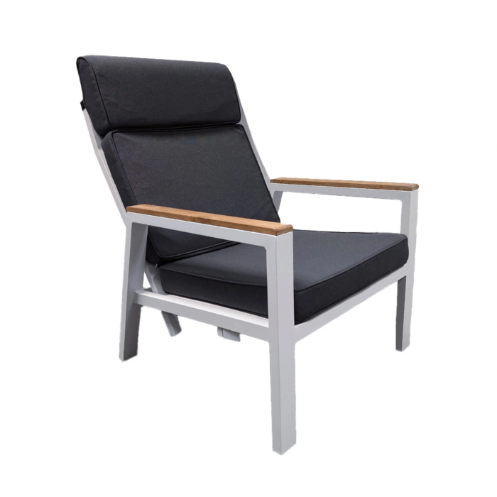 Trestino Stefano Relax Tuinstoel Verstelbaar Teak/Wit