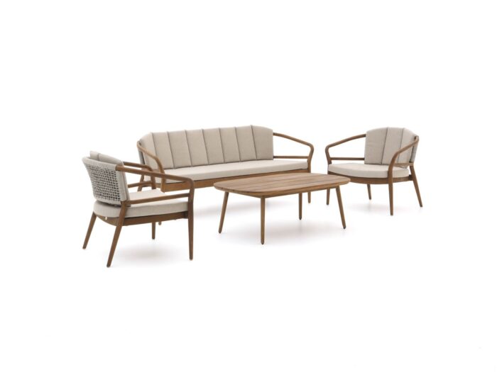 Bellagio tuinmeubelen Bellagio Brasimone stoel-bank loungeset 4-delig Laagste prijsgarantie! – Bruin