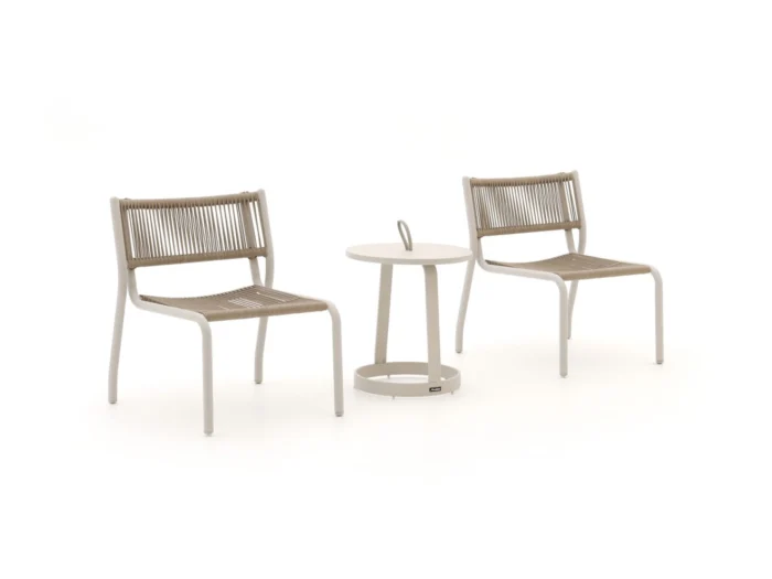 Manifesto Furniture Misurina/Salemi lounge balkonset 3-delig stapelbaar - Taupe