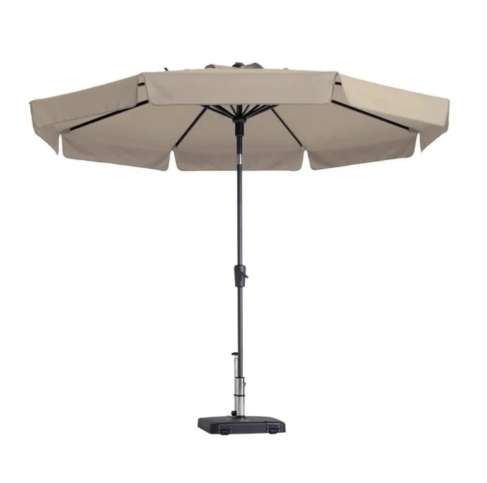 Madison Flores stokparasol Ø 300cm | ecru - Taupe - Naturel - Bruin