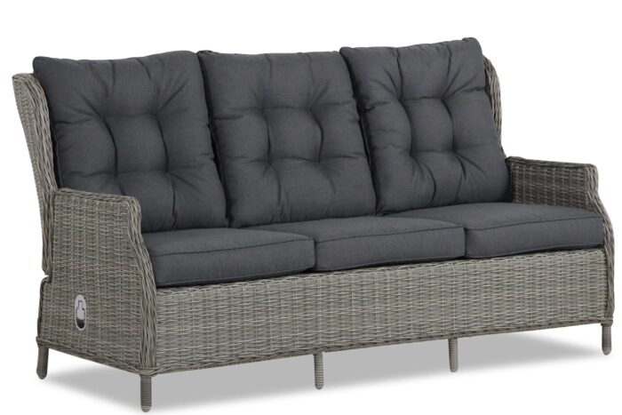 Garden Collections New Castle lounge tuinbank 3-zits verstelbaar – Grijs-antraciet