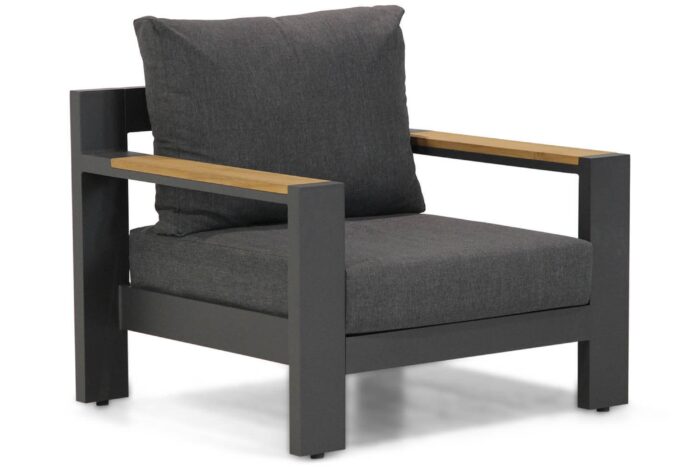 Lifestyle Garden Furniture Milano lounge tuinstoel antraciet – Grijs-antraciet