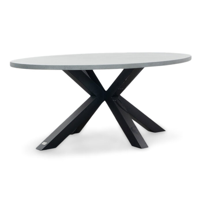 BUITEN living Stockholm dining tuintafel 4 personen | polystone + staal | betonlook | 200cm