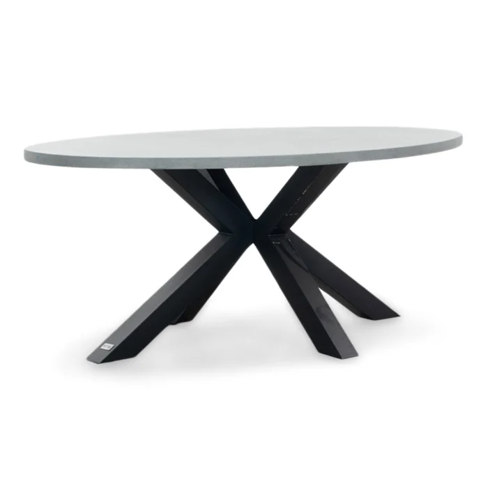 BUITEN living Stockholm dining tuintafel 4 personen | polystone + staal | betonlook | 200cm