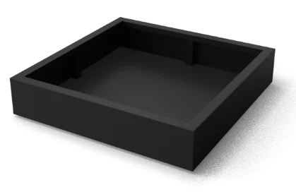 Geroba Artus rechthoekige Aluminium plantenbakken 1000 x 1000 x 800 mm - zwart
