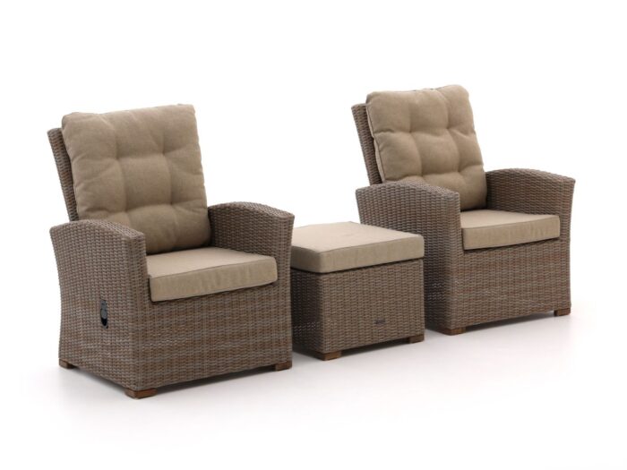 Intenso Furniture Intenso Mazzano lounge balkonset 3-delig Laagste prijsgarantie! – Taupe
