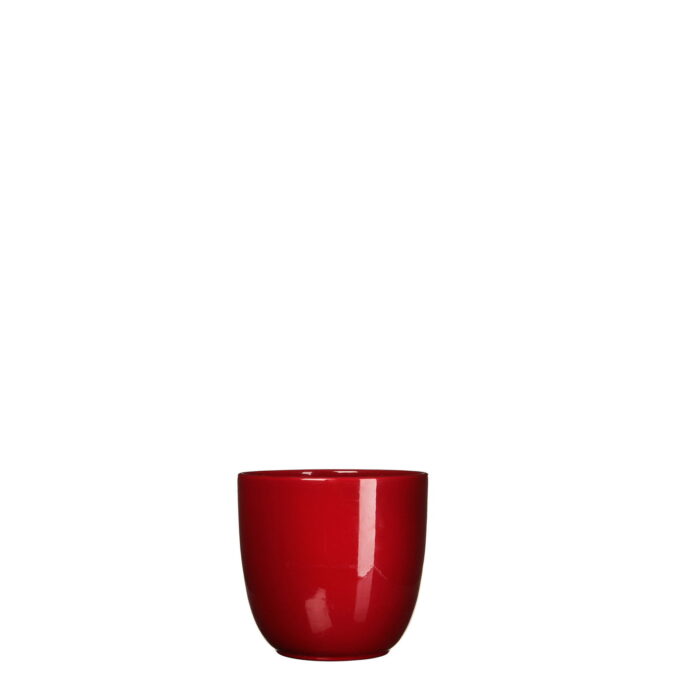 Mica decorations Bloempot Pot rond es/7 tusca 7.5 x 8.5 cm d.rood Mica
