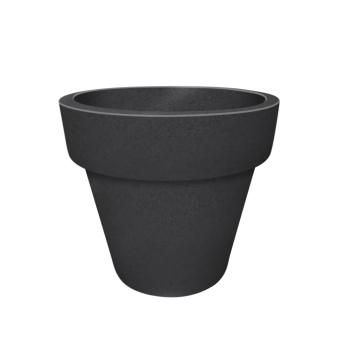 Prestige Kauri grote ronde 450L zwarte plantenbak bloempot – zwart