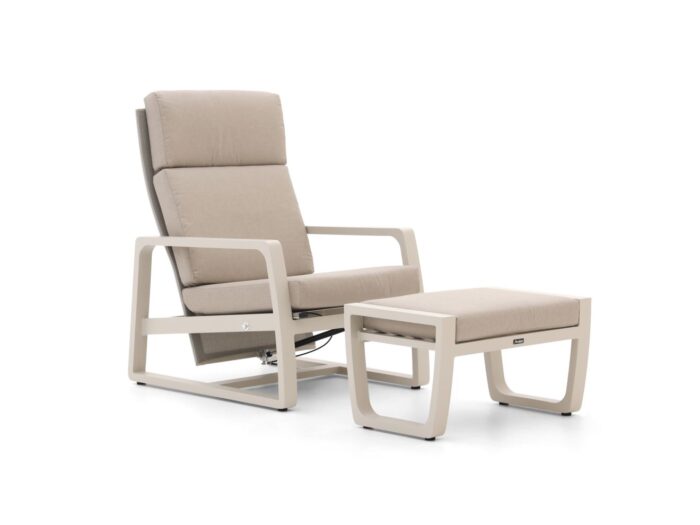 Manifesto Furniture Manifesto Rubbiano loungestoel met voetenbank 2-delig Laagste prijsgarantie! – Taupe