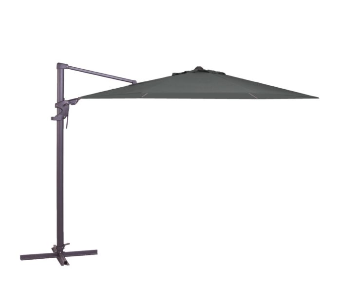 Madison Zweefparasol Monaco flex Zijwaarts Kantelbaar 330 cm Polyester grey zonwering – grijs