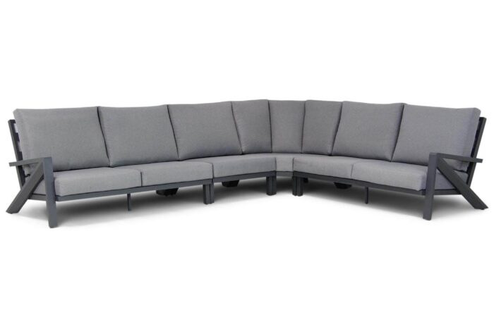 Santika Furniture Cinta hoek loungeset 4-delig Quick Dry Foam – Grijs-antraciet
