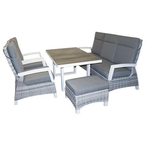 Trestino Rovereto Sofa Lounge diningset 5 persoons – tweekleurig