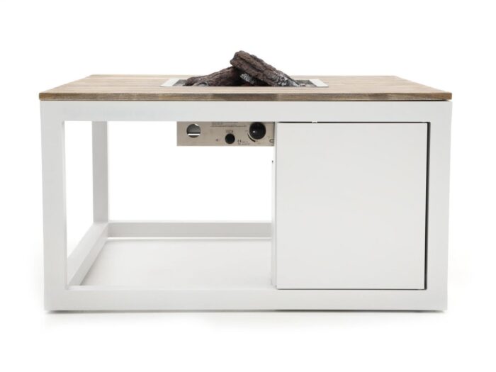 Cosiraw lounge vuurtafel 100x100x55cm – Wit