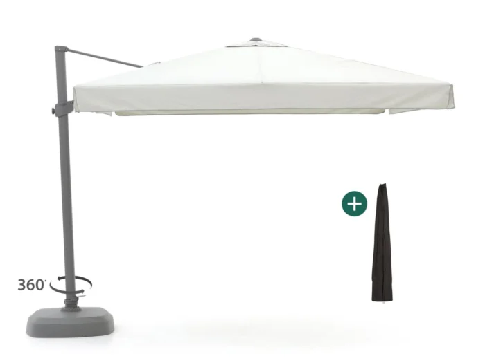 Shadowline Miami zweefparasol 300x300cm - Wit