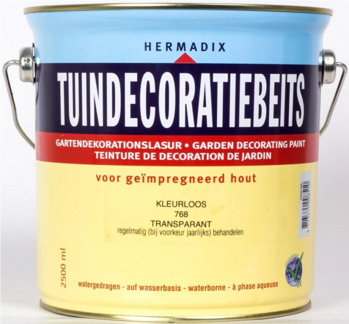 Hermadix Tuindecoratiebeits 768 kleurloos 2500 ml – transparant
