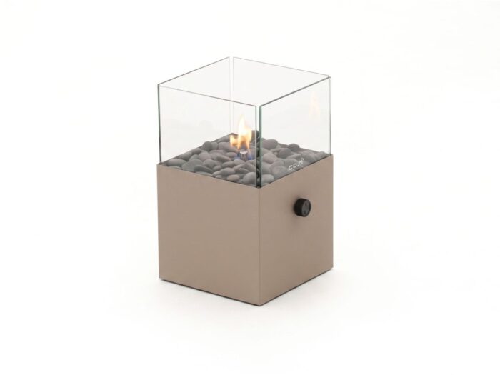 Cosiscoop Square gaslantaarn 20x20cm (h:30cm) – Taupe