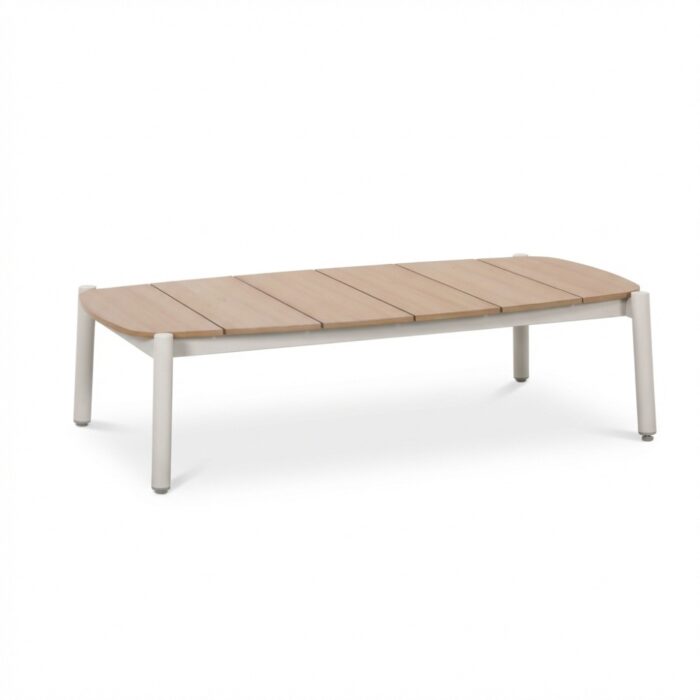 BUITEN living Florence loungetafel | aluminium + polywood | beige | 135x65cm